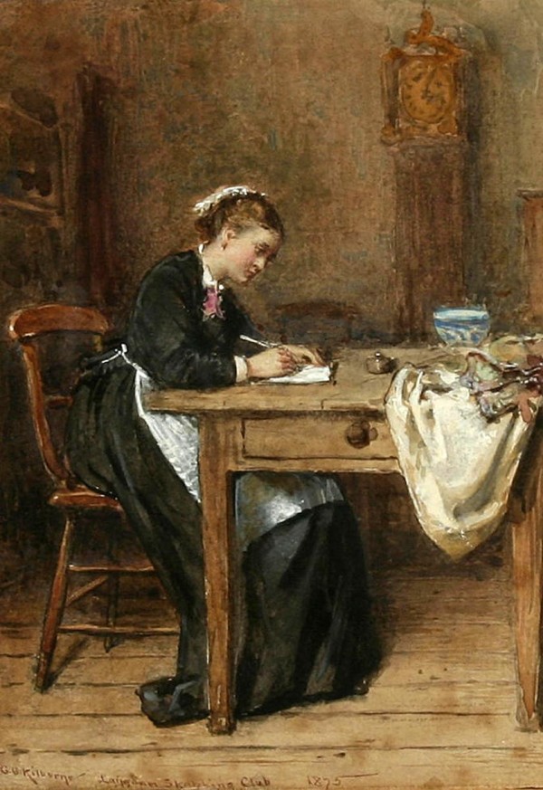 Writing the letter by George Goodwin Kilburne